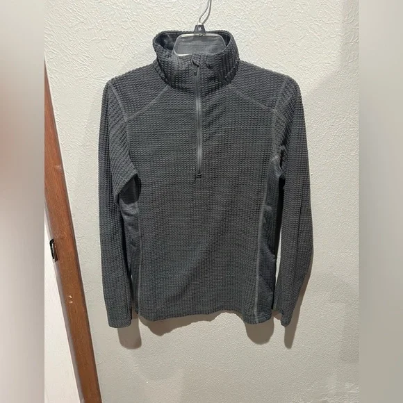 Columbia Women's Gray Quarter-Zip Sweatshirt Lightweight Super Soft EUC Size S - Picture 1 of 4